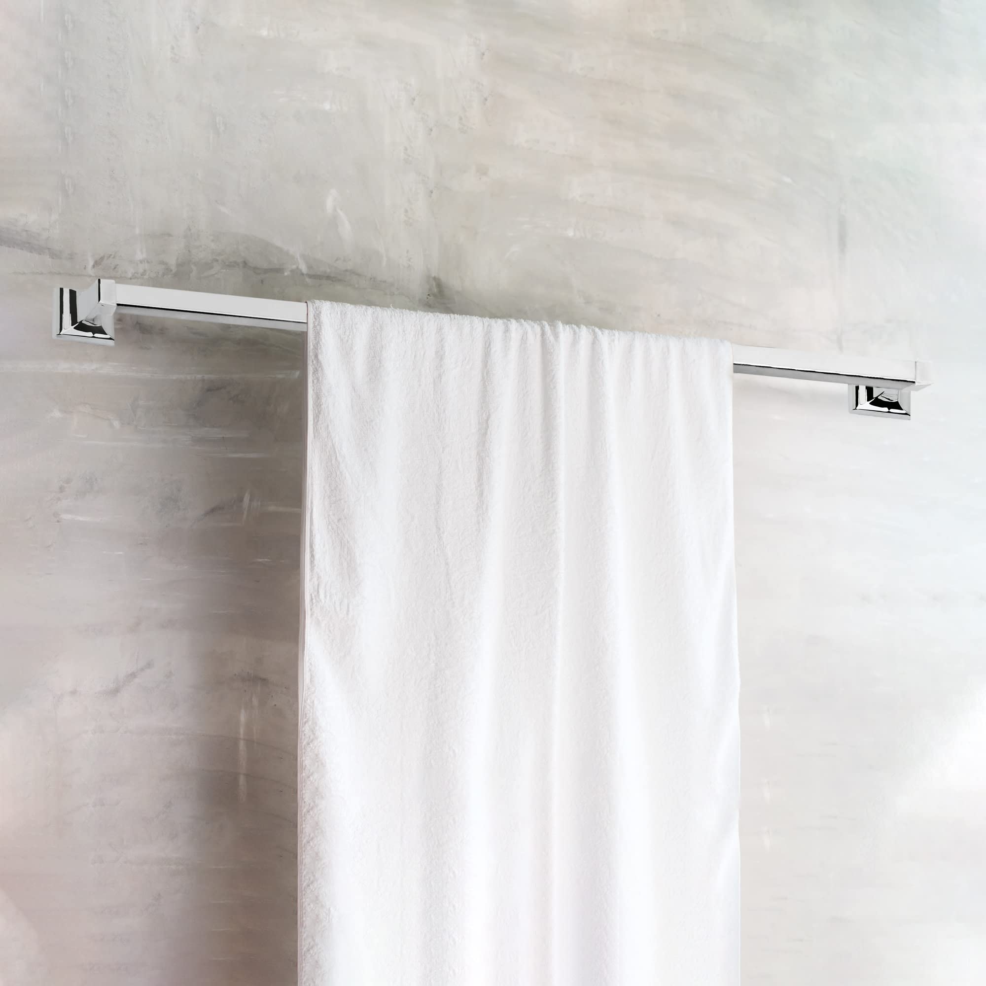 Design House 533034 Millbridge Wall-Mounted Towel Bar For Bathroom, Sturdy And Easy To Install, 30-Inch, Polished Chrome